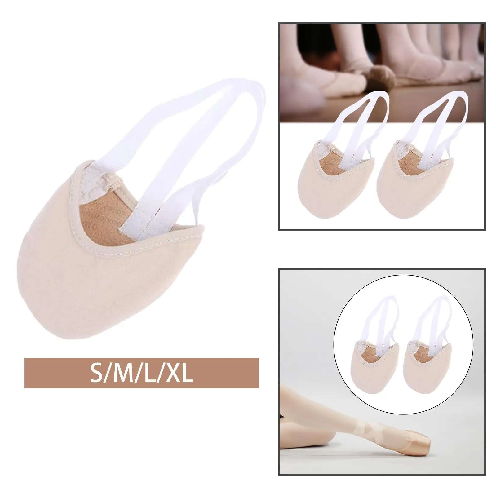 Half Sole Dance Shoes Gymnastic Shoes Ballet Shoes for Jazz Turning Lyrical