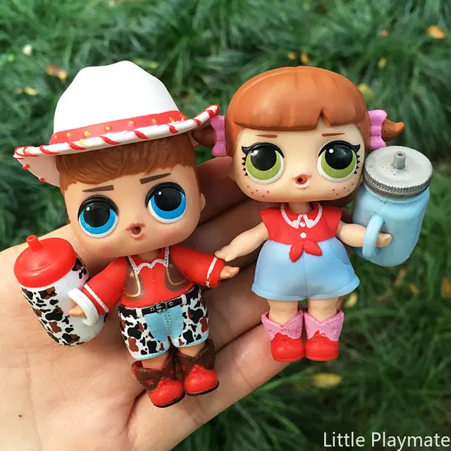 LOL Dolls With Little Baby Original Action Figures Toys Accessories Small  Pet Gift 2pcs Set