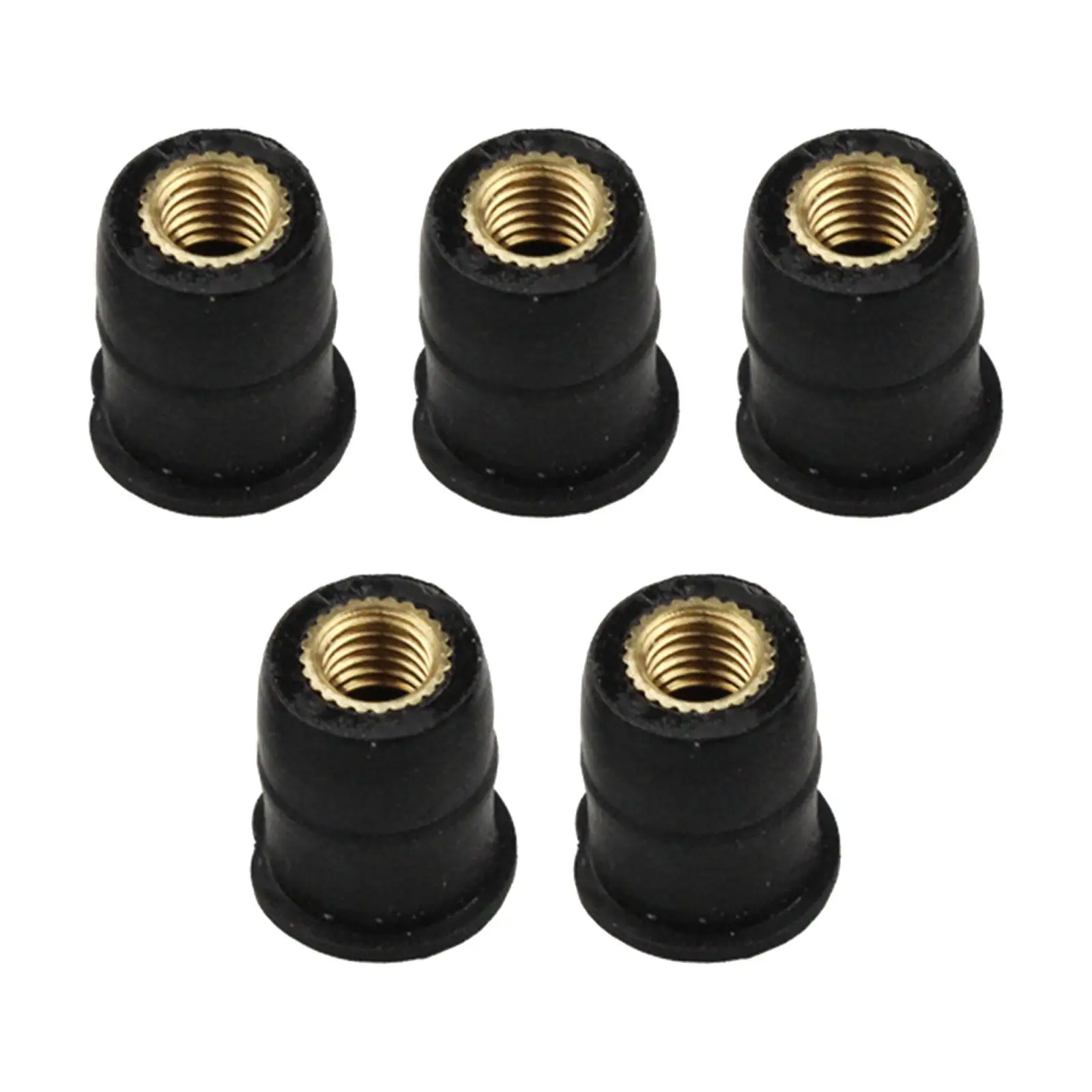 5 Pieces Windshield Rubber Well Nut Spare Parts Assembly Replaces Motorcycle Fastener Fairing Fastener for Canoe Boat Kayak