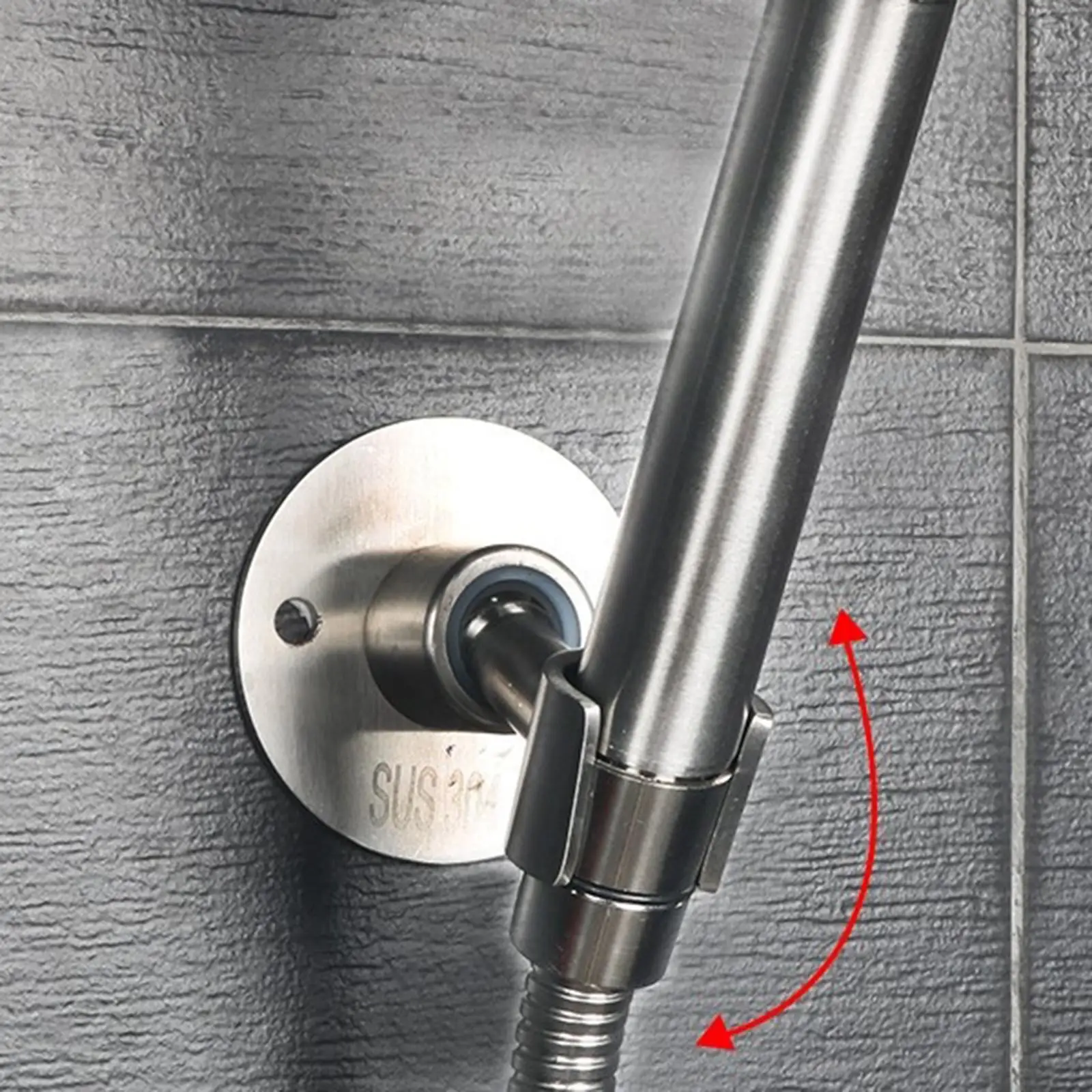 Stainless Steel Shower Spray Holder Wall Mount Shower Wand Holder for Hotel