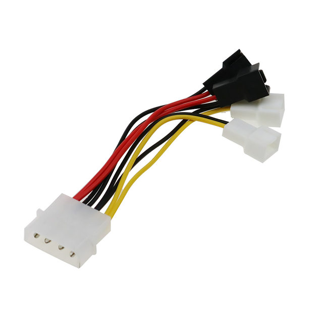 Amazon.co.jp: 4ピン Molex - 3ピン / 4ピン ファン電源ケーブル