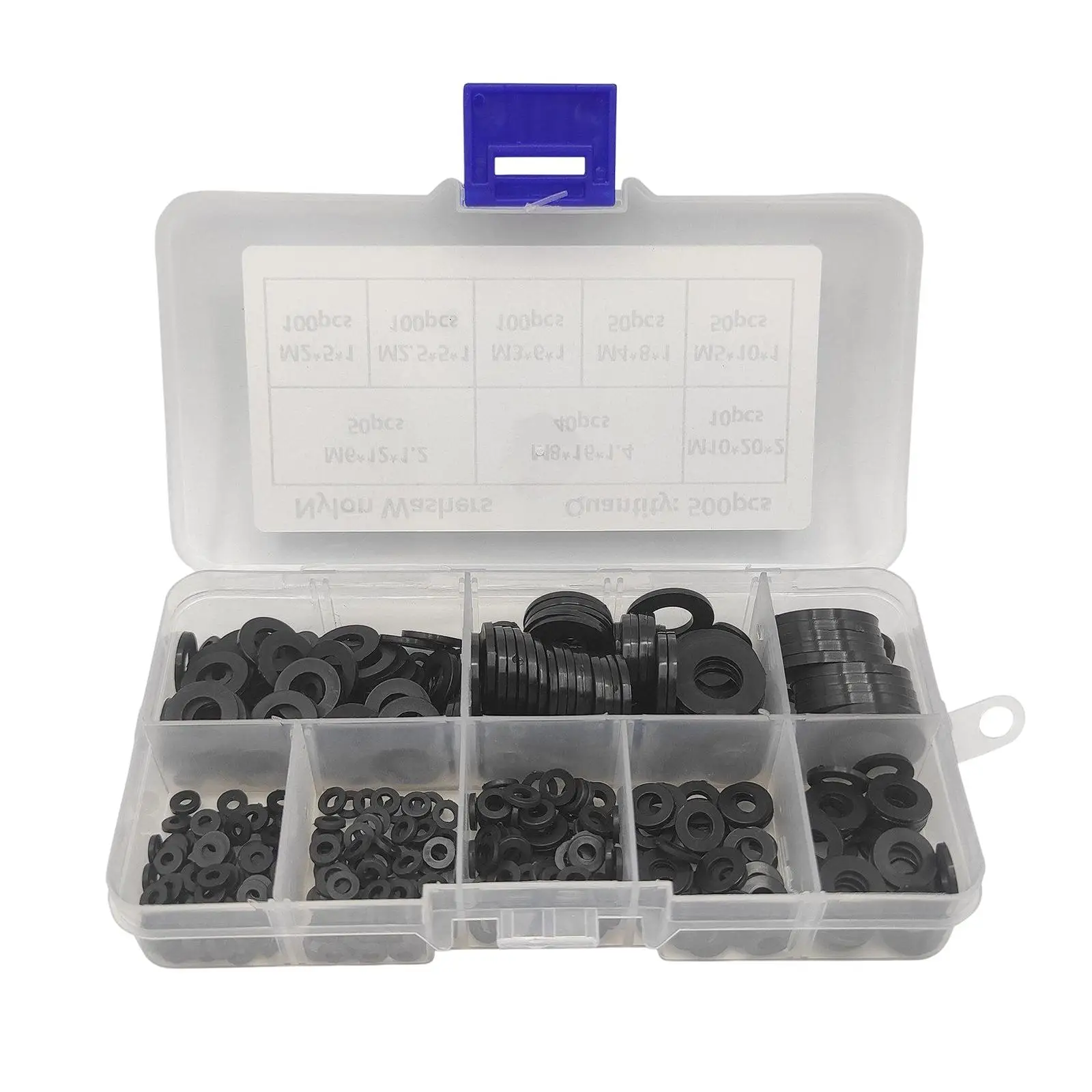 500 Washer Kit Assortment, M2 to  Gasket with 8 Sizes Assorted Flat Washers Set, for Marine  Repair