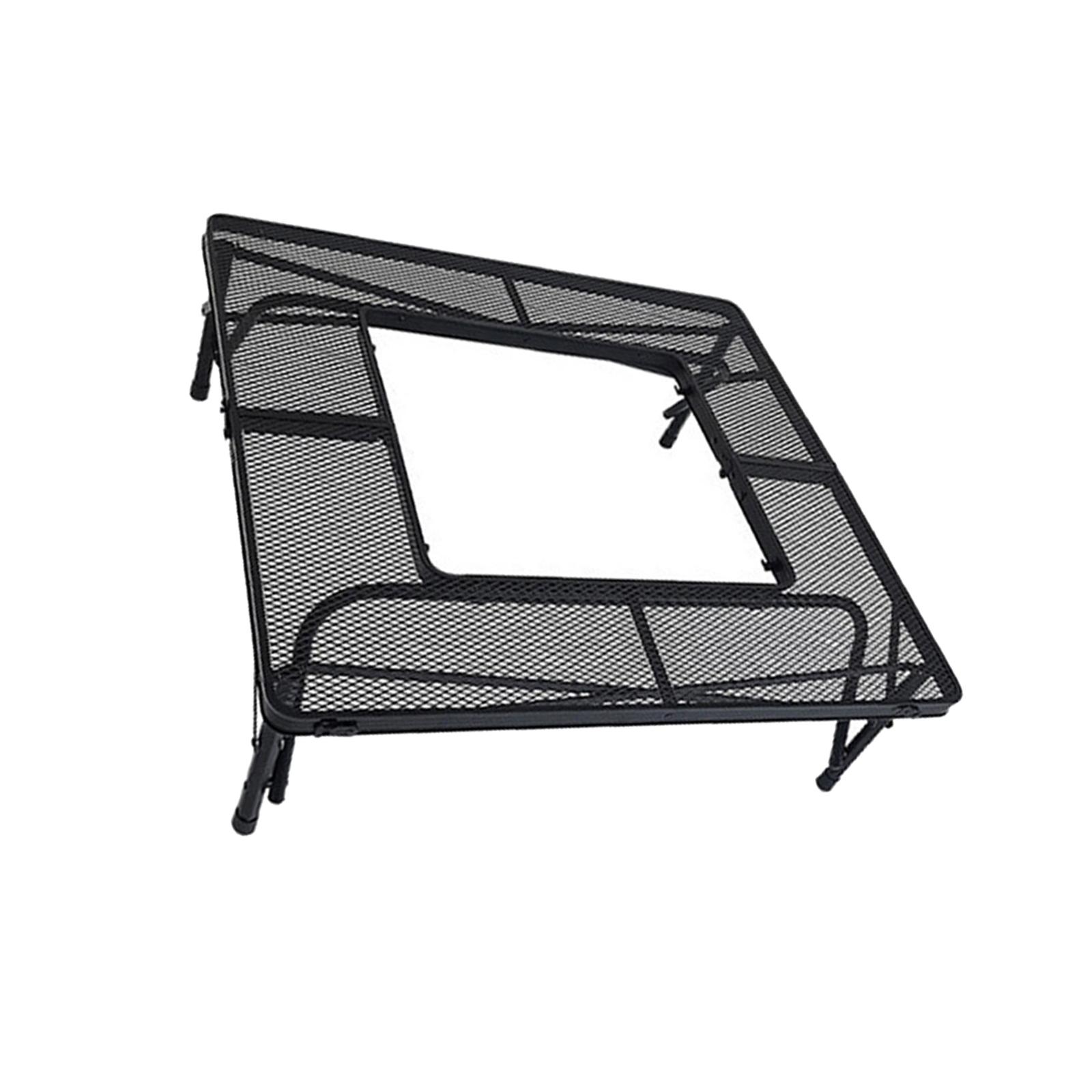 Outdoor Folding Table Aluminum Alloy BBQ Desk Camping Table Barbecue Table for Cooking Backyard Mountaineering Beach Hiking