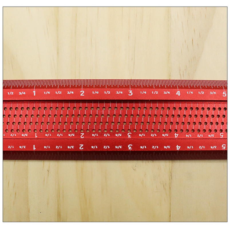 6/12-zoll Präzision Kennzeichnung T-Regel Aluminium Legierung Holzbearbeitung Scribe Gekreuzte-out Linie Zeichnung Kennzeichnung Gauge – Detail 9
