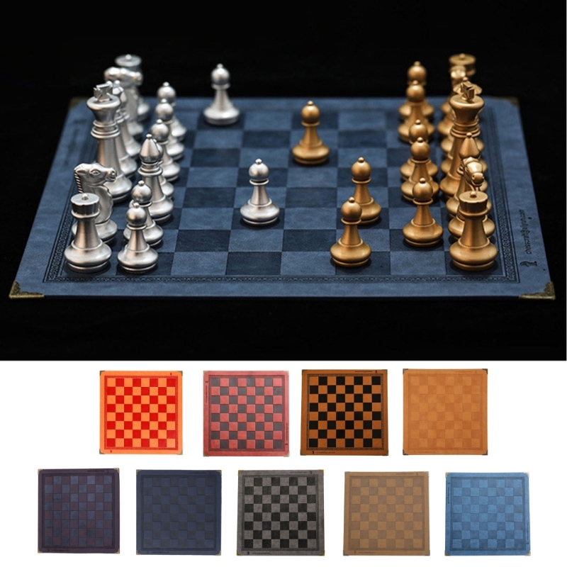 Title 2, Geprägtes Design PU-Leder Internationale Schach...