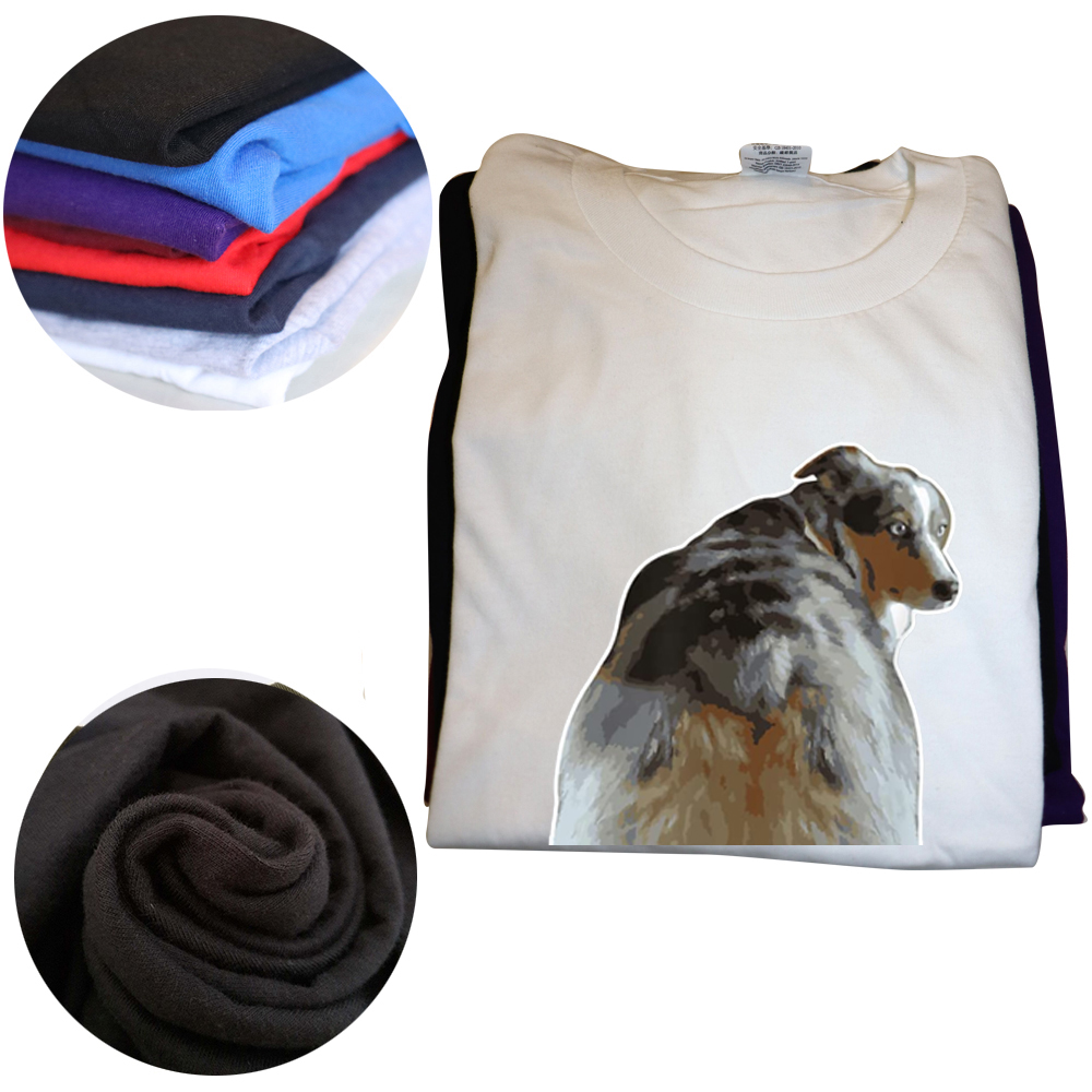 Aussie Shepherd Liebe Hund Australian Shepard Kiss My Auss T Shirts Baumwolle Streetwear Kurzarm Geburtstag Geschenke T-shirt Männer – Detail 4