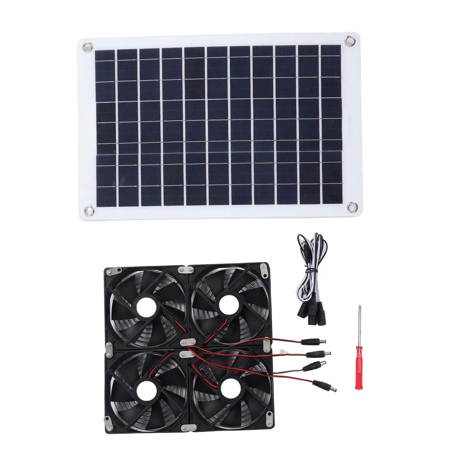 Solar Panel Exhaust Fan Solar Panel Fan Kit Mini Ventilator Portable for Greenhouse Dog House Sheds Outside Small Chicken Coops