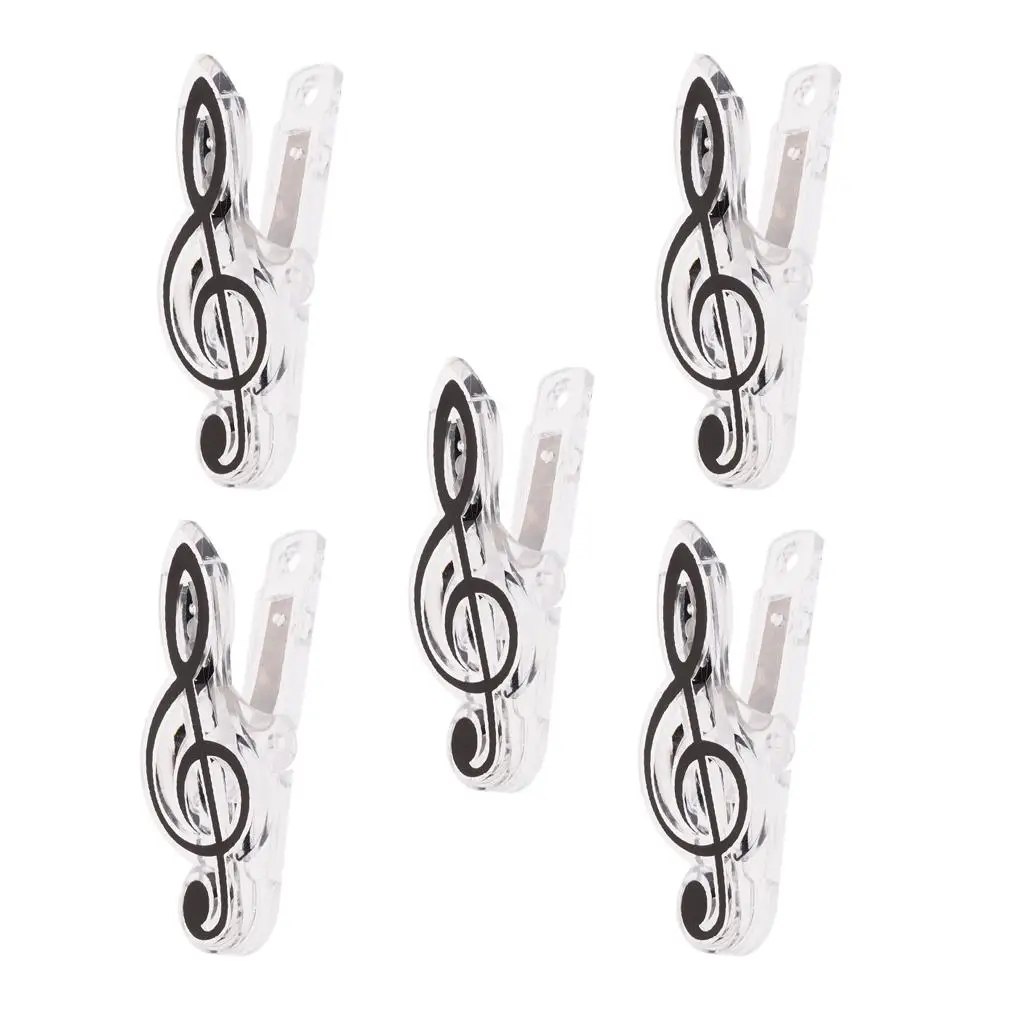 Set of 5 Music Note Scores Clips   Clef Student Stationary