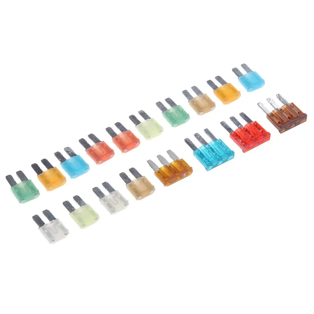 18 pieces Auto Auto SUV Mini 2 \ u0026 3 Flat Fuse 5A 7.5A 10A 15A 20A 25A