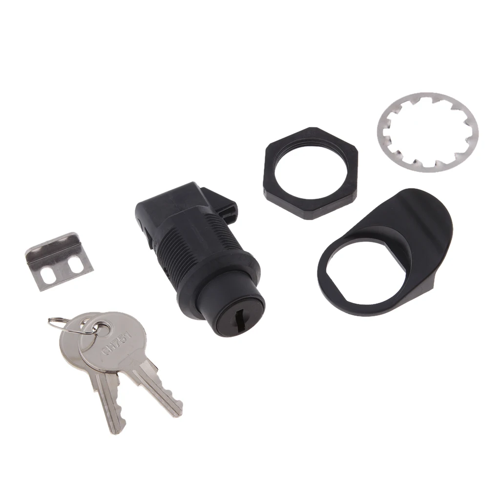 Push Button Latch Replacement Lock Key Set for Southco 93-313 Glovebox Lock Boat ABS Plastic + Stainle Steel
