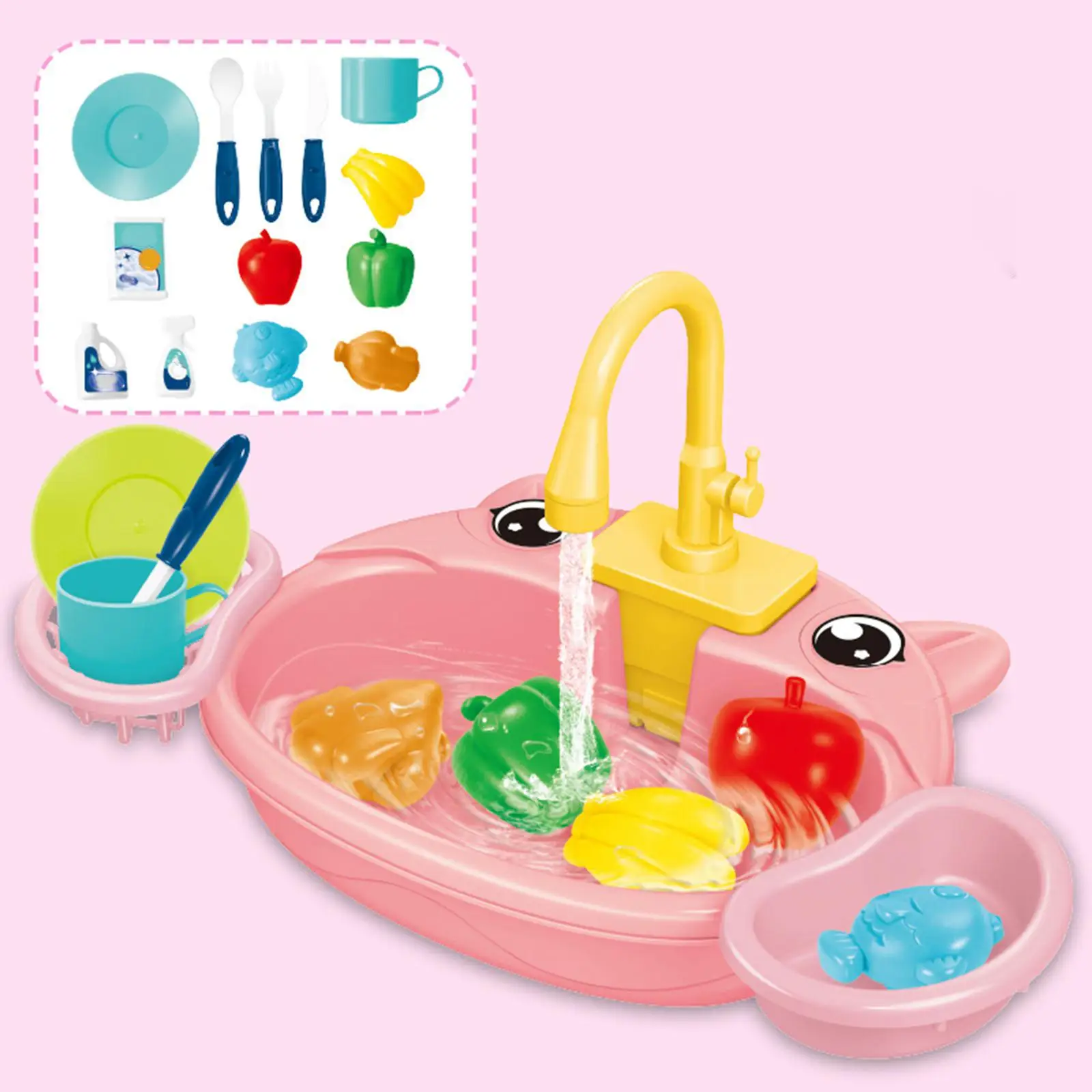 Kitchen Sink  with Running Water Sensory  House Toddlers