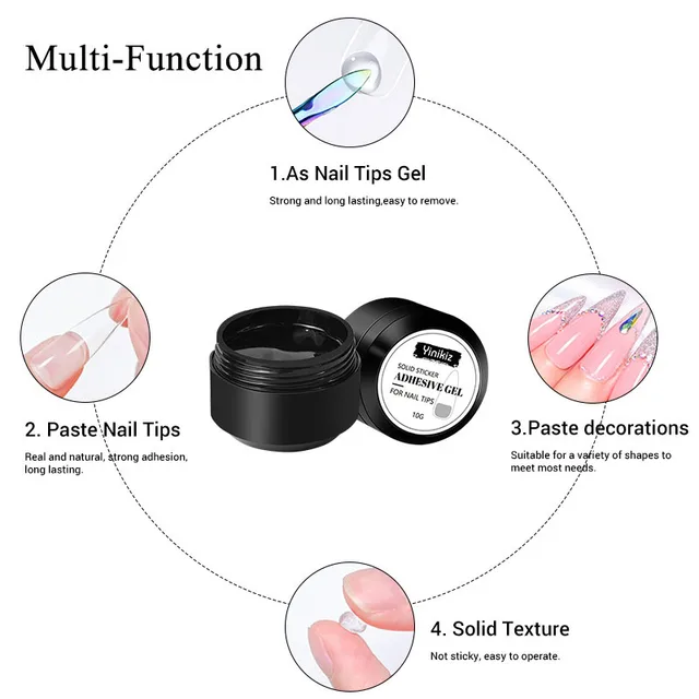 Solid Nail Tips Gel Glue Soak Off Nail Extension Adhesive Clear Gel  Multifunctional Solidity Nail Glue Nail Tools 10g New 