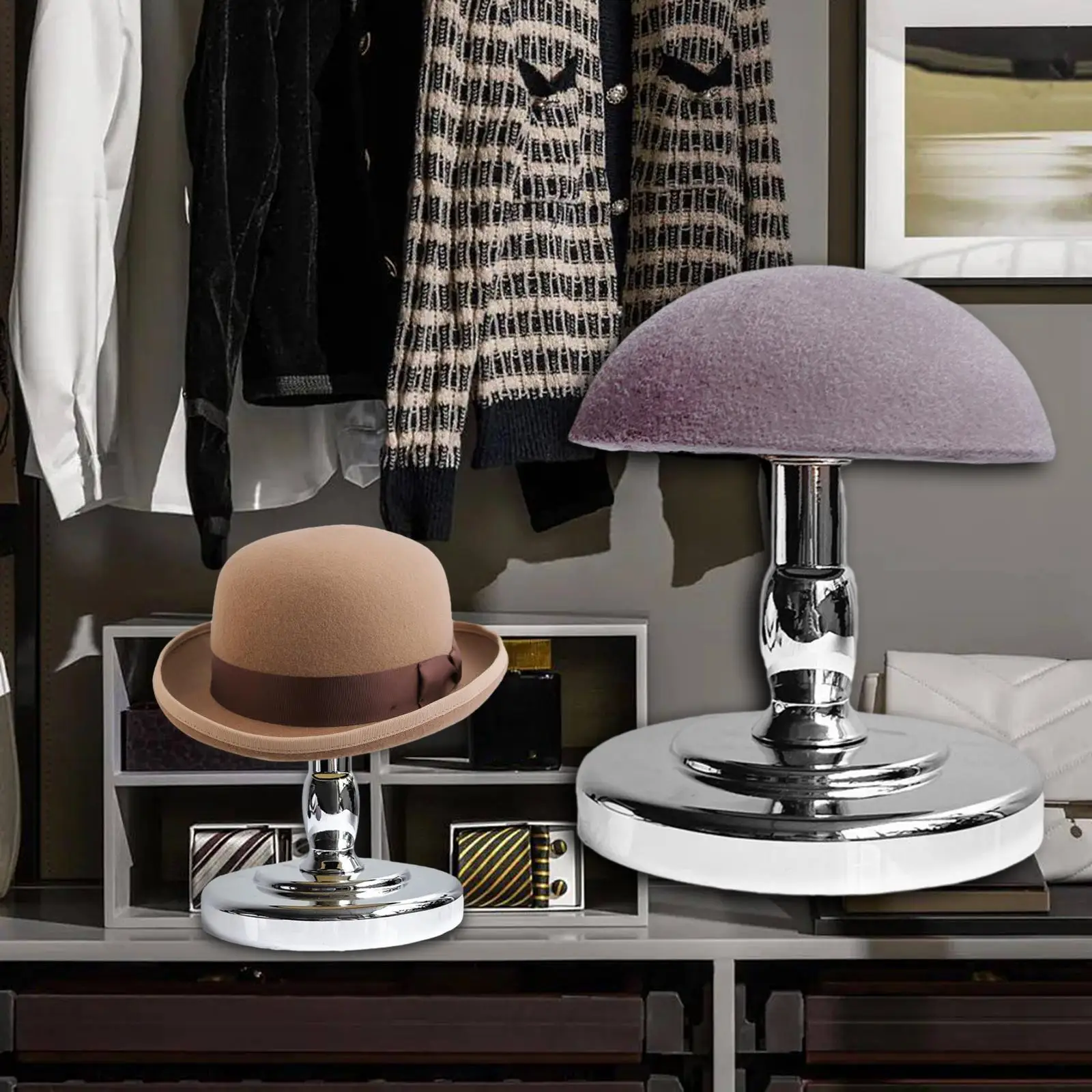 Hat Display Head Non Slip Portable Durable Home Storage Rack 7.87` Tall