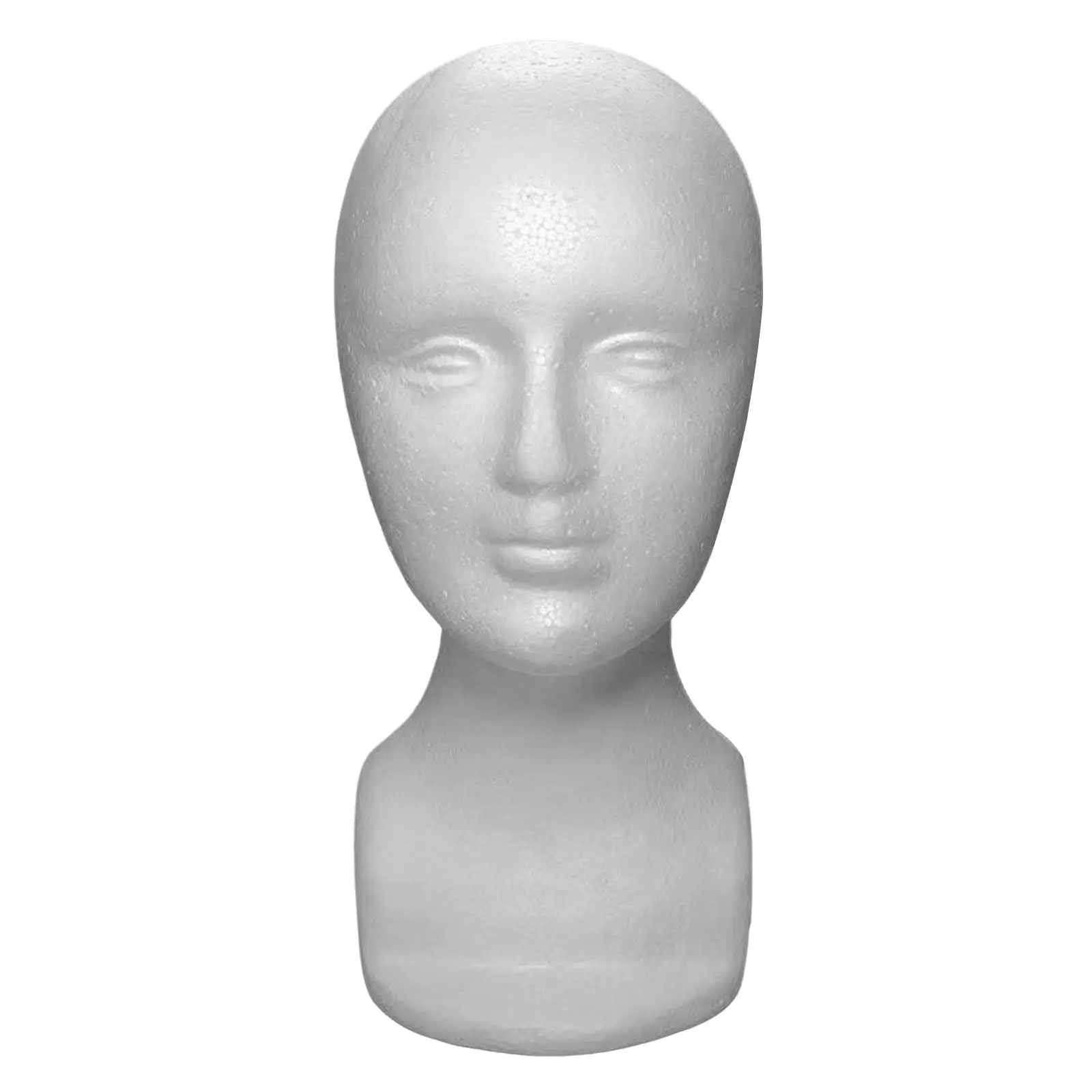 Styrofoam Wig Head Lightweight Professional Multi Purpose Hat Display Stand Mannequin Manikin Head for Salon Shop Props Home