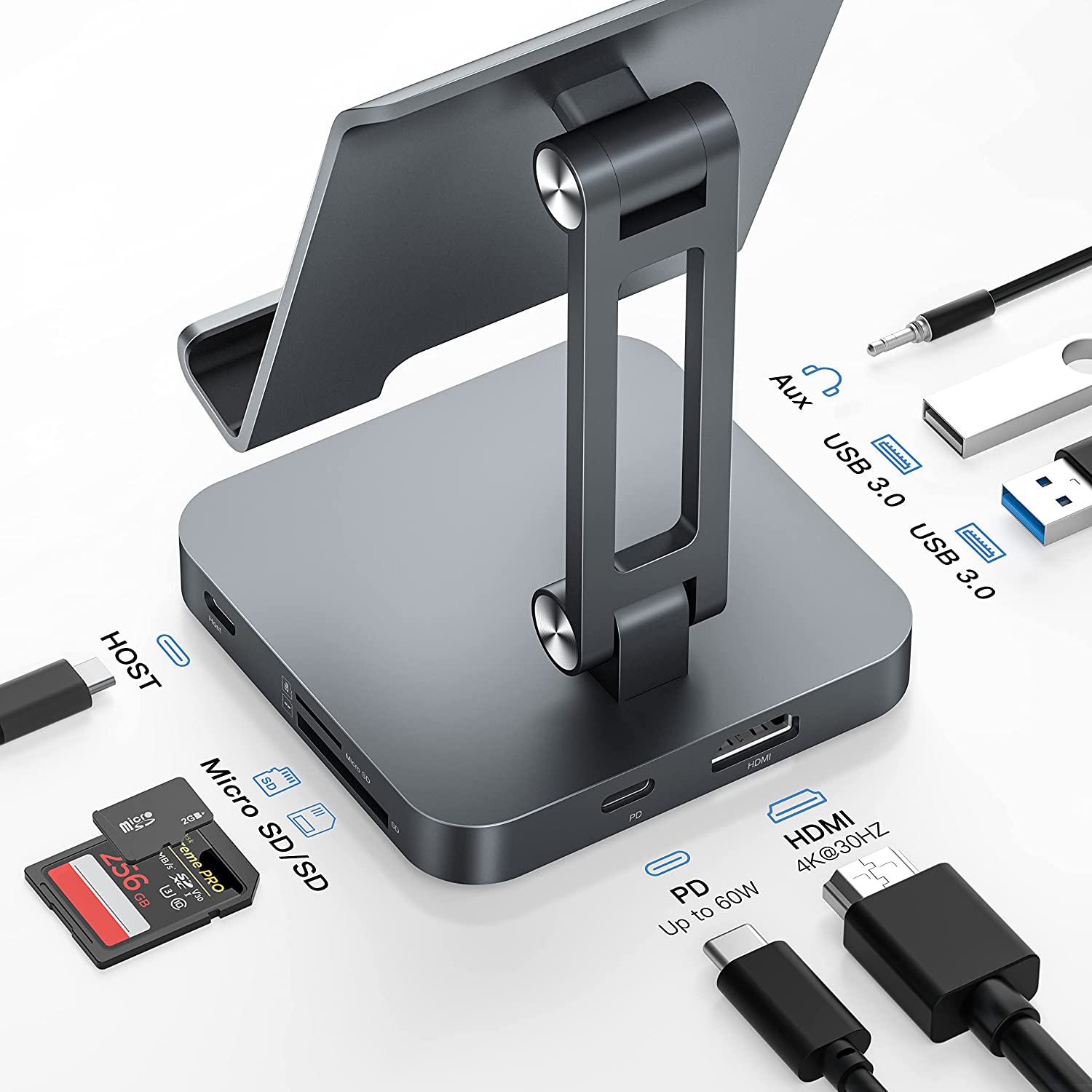 multiport adaptador com 4k @ 30hz hdmi