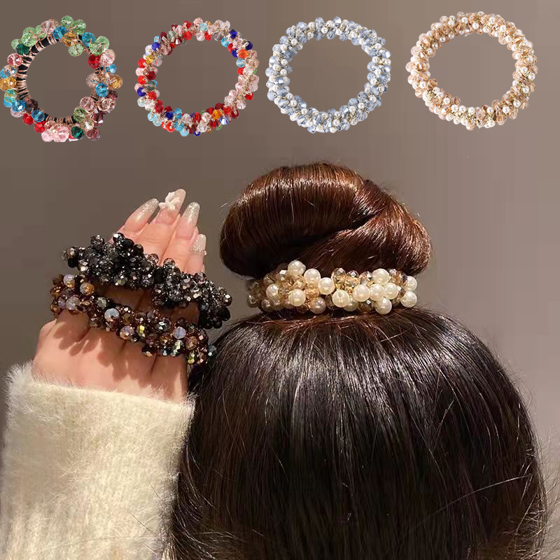 Best of Korean Pearl Beaded Hair Ties Scrunchies Crystal Elastic Hairband Ponytail Holders Women Hair Rope Rubber Gum Hair Accessories Reviews & Tips