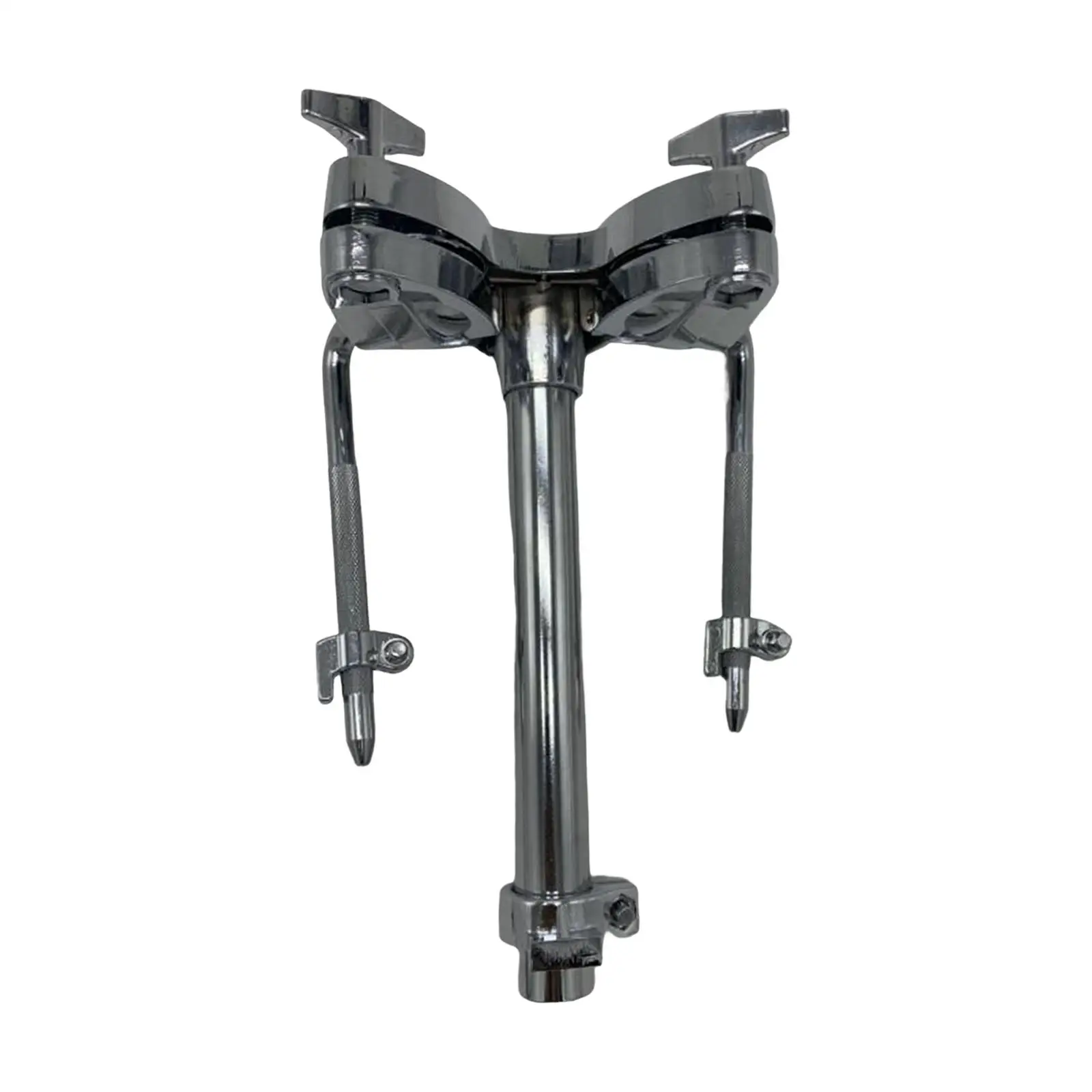 Double Tom Holder Stable Instrument Parts Sturdy Zinc Alloy Drum Set Clamp Holder for Tom Drum Drum Set Spare Part