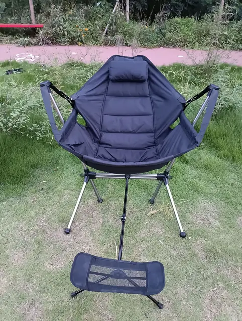 Aluminum Alloy Outdoor Camping Fishing Chair Folding Portable  Multi-function Courtyard Lounge Gear Lazy Rocking Tools Swing - AliExpress