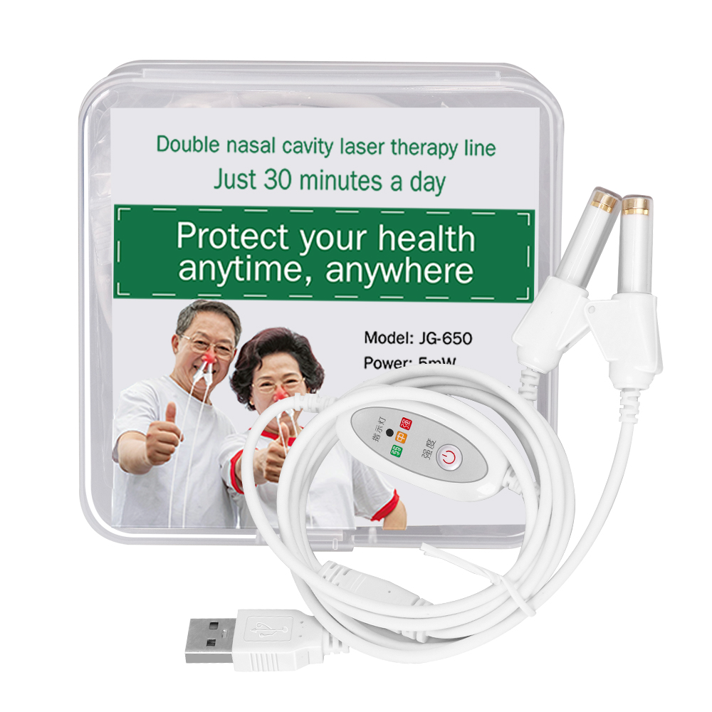 Laser Therapy Rhinitis Sinusitis Machine 650nm Nose Care Bionase Tinnitus Ear Laser Therapy LLLT Irradiation Media Deafness USB