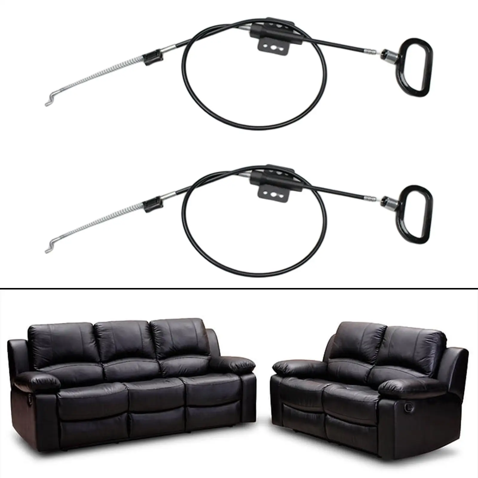 2 Pack D-rings Lane Replacement Cable Sofa Release Lane Cables Recliner