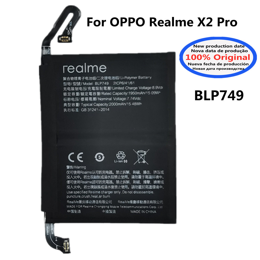 Высококачественный BLP749 оригинальный аккумулятор 4000 мА/ч для OPPO  Realme X2 Pro X2Pro rmx830 аккумулятор | AliExpress