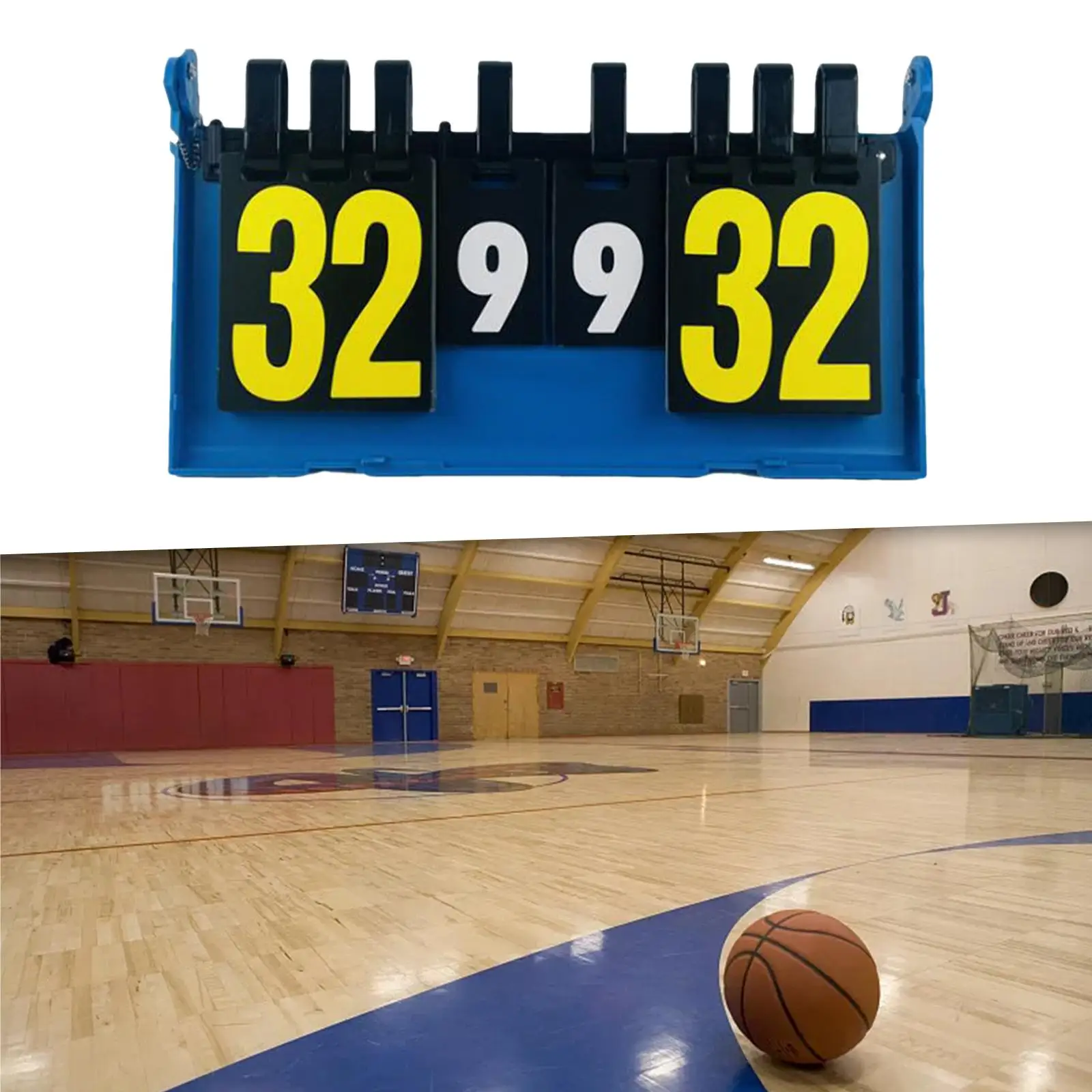 Score Board 39cmx21cm Large Size Tabletop or Hanging Score Keeper for Pingpong Soccer Indoor Outdoor Hockey Competitive Sports