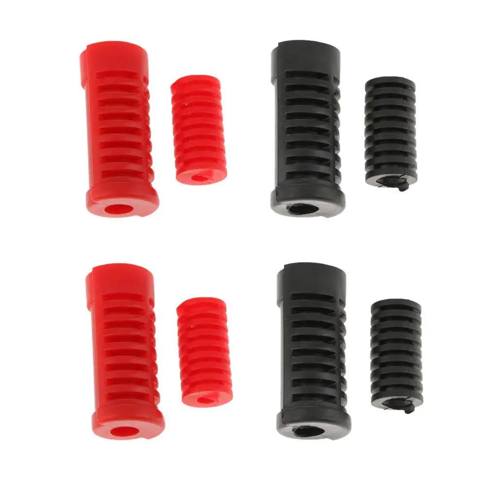 8Pcs Motorcycle Gear  er Lever Rod & Footrest Pedal Rubber Covers