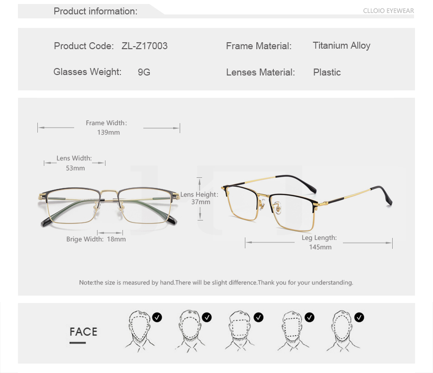 CLLOIO Ultralight Business Men Glasses Reading Glasses Anti Blue Light Myopia Prescription Glasses Hyperopia Optical Eyeglasses