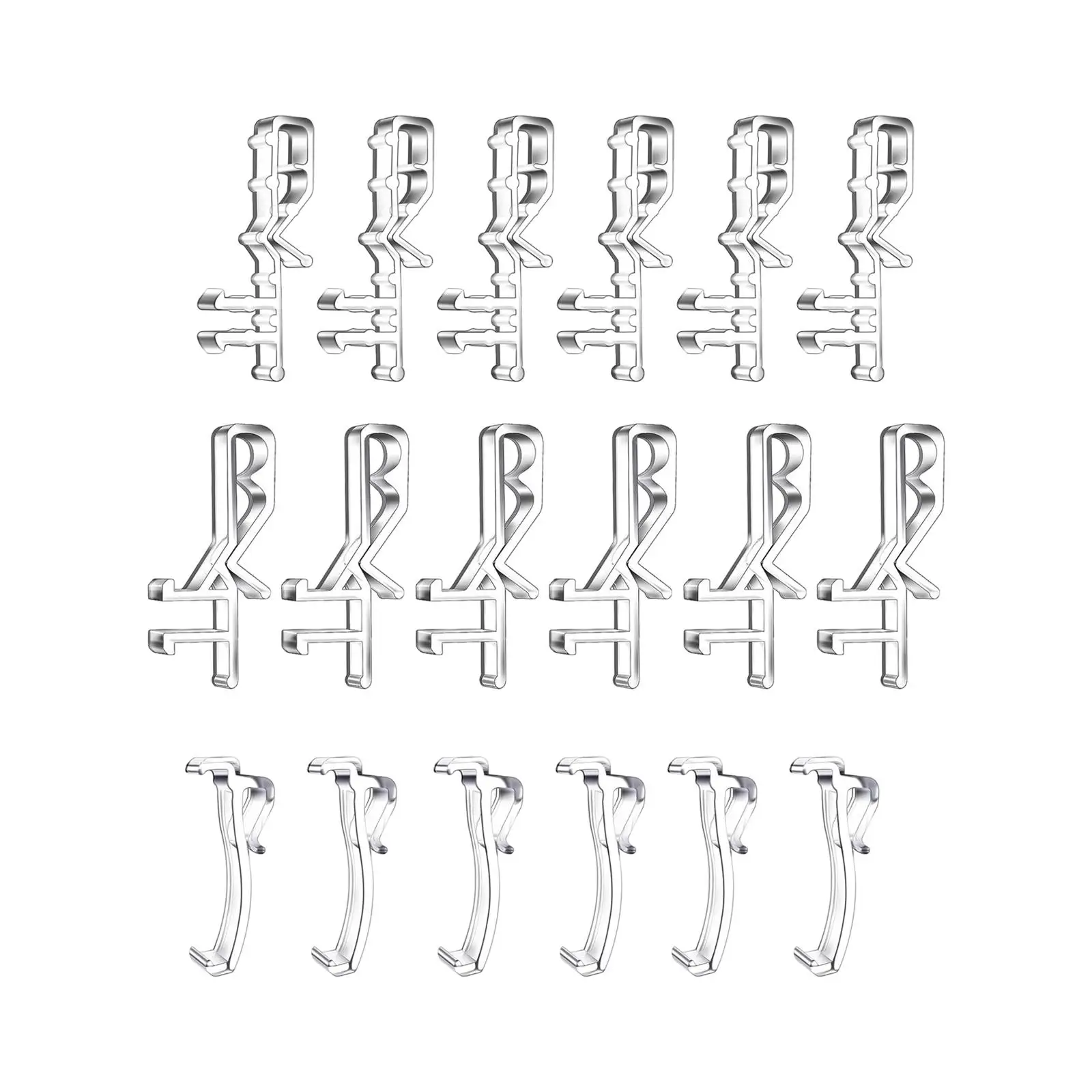 18x Channel Valance Clips Blind Channel Cover Clips Transparent Valance Retainers for Bedroom Living Room Home Kitchen Office