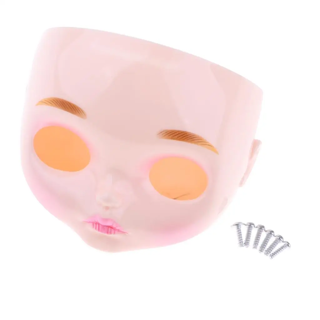 Doll Faceplate Backplate Head With Eyebrow Cheilogramma for 12inch Blythe #1