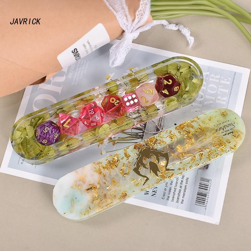 Dice Storage Silicone Mold Resin Dice Organizer Holder Mold DND Dice Box Mold Crystal Epoxy Mold for DIY Home Decor