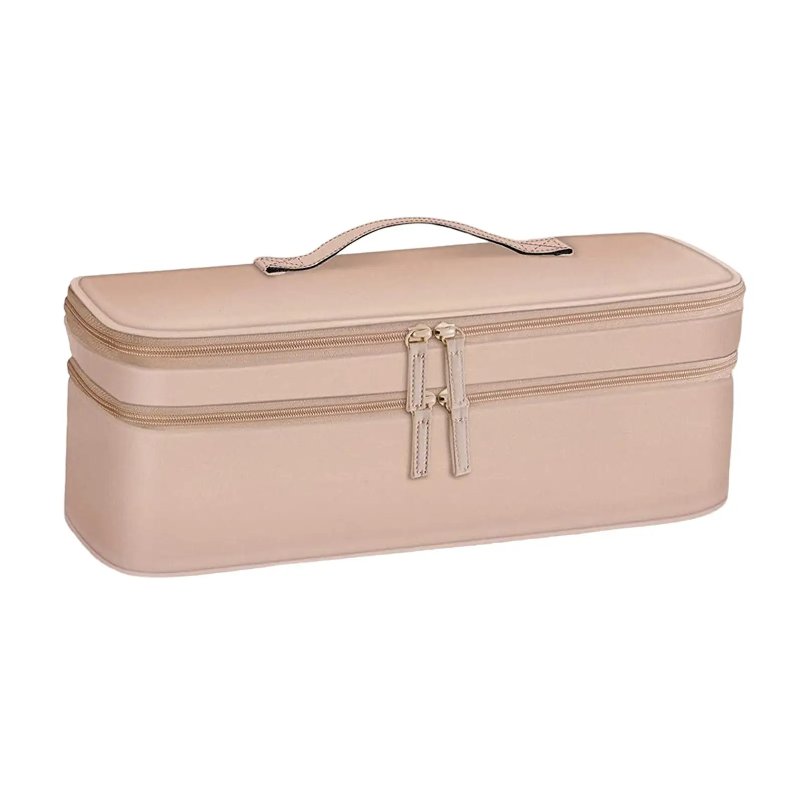 Double Layer Travel Carrying Case with Handle Convenient Cosmetics Case Holder Blow Dryer Storage Bag for Hair Dryer Brush