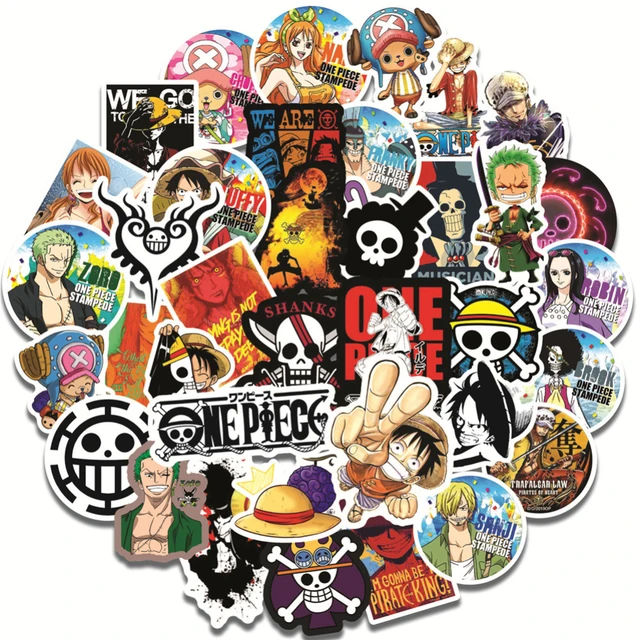 50pcs New One Piece Stickers Cartoon Characters Water Cup Skateboard  Account DIY Stickers Cute Anime Stickers Laptop Skin - AliExpress