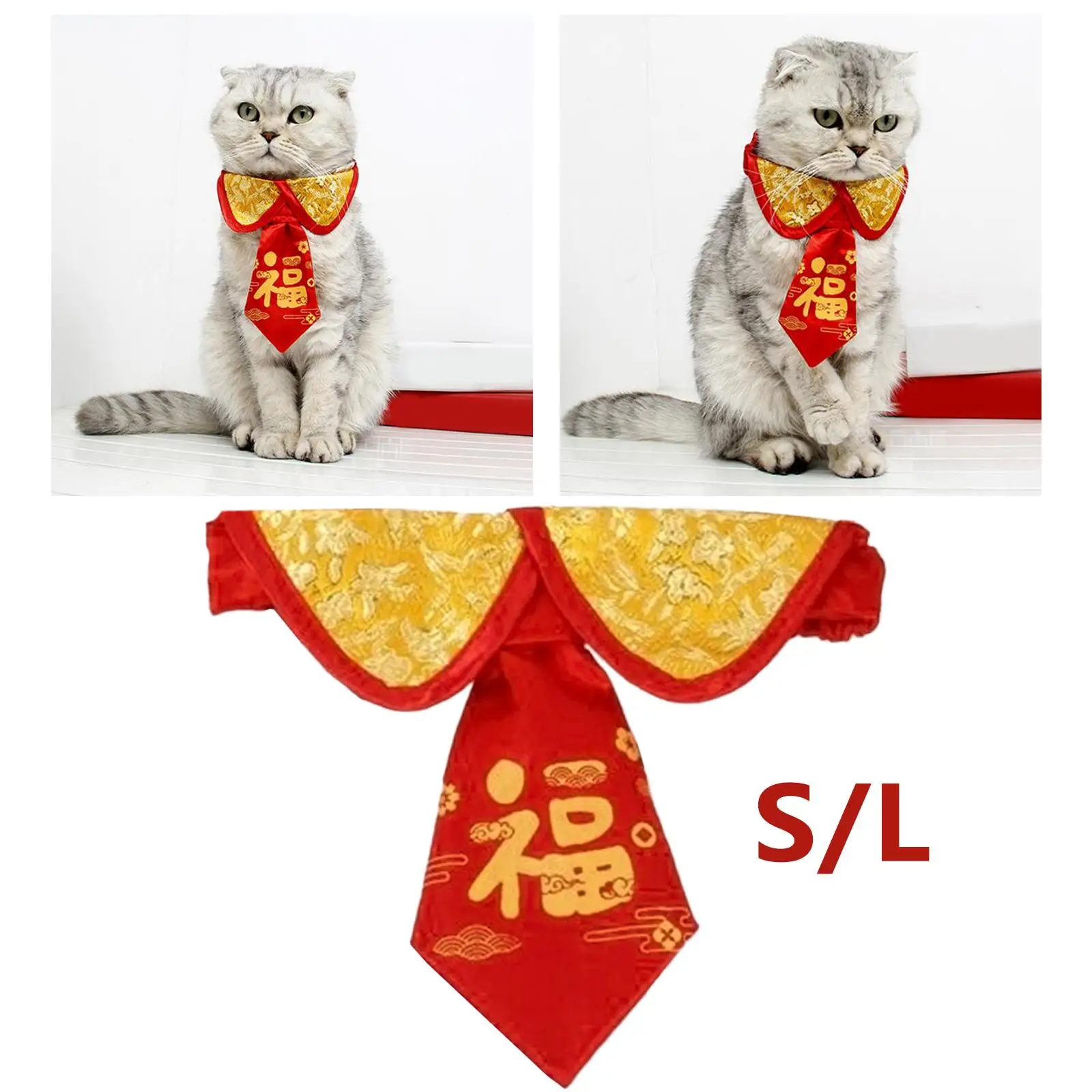 Cute Pet Cloak Shawl Bowknot Kitten Gift Pet Accessories Party Dress up Chinese Tang Suit Clothing Costume Dog Cape