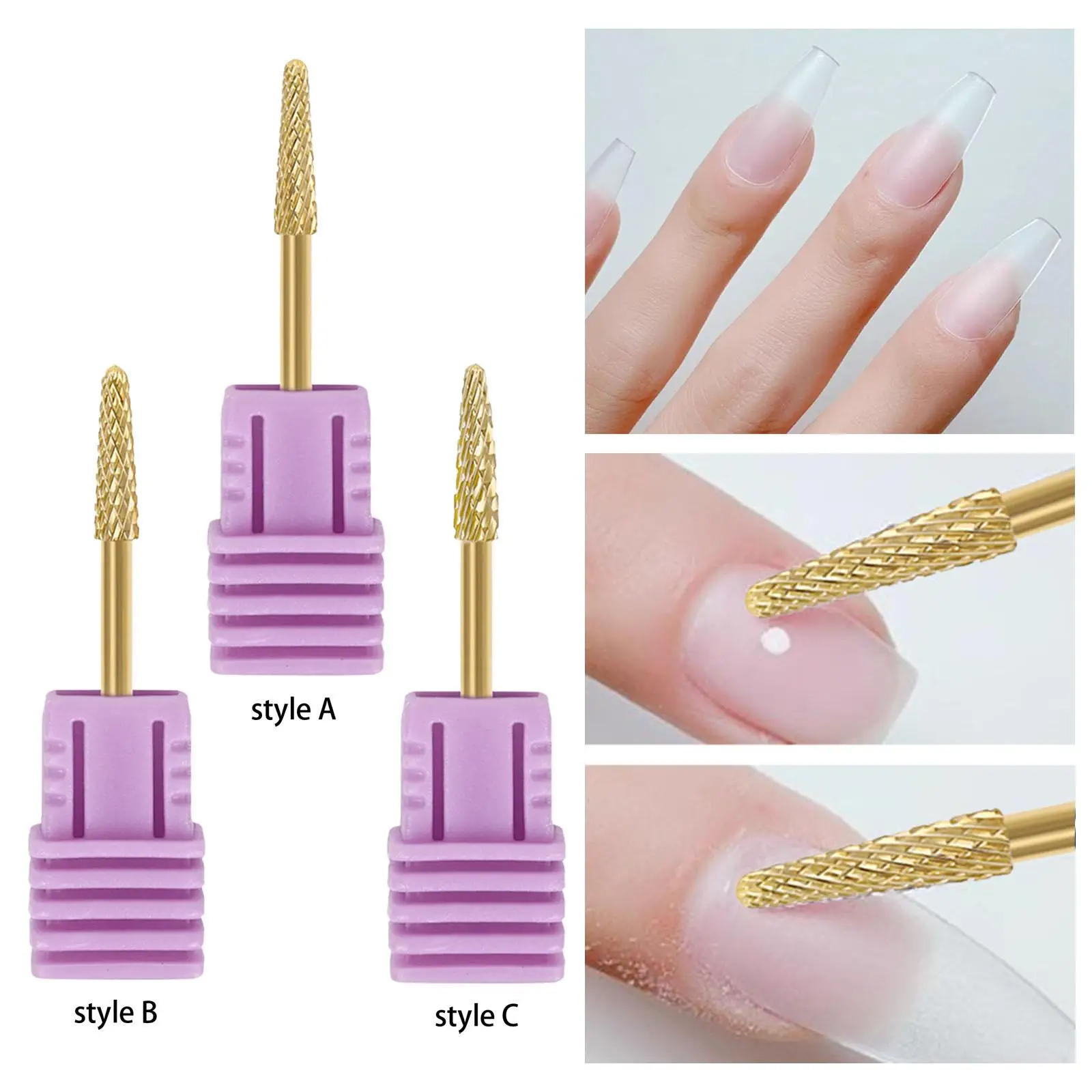 3mm Nail Sanding Bands Mandrel Nail Drill Accessories Portable Tungsten Steel Nail Drill Mandrel for Manicure Pedicures Manicure