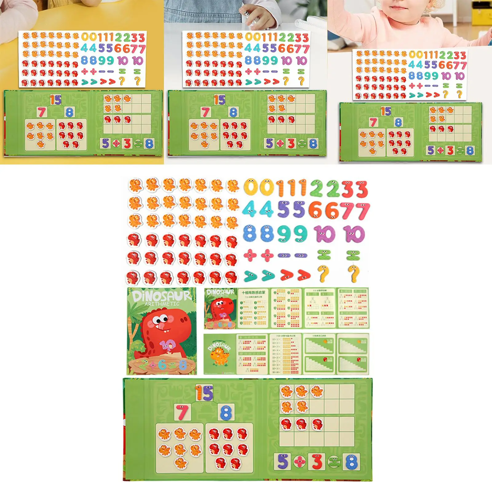 Montessori Ten Frame Set Number Counting Math Teacher Aids Early Educational Toy for Kindergarten Elementary Kids Toddlers Girls