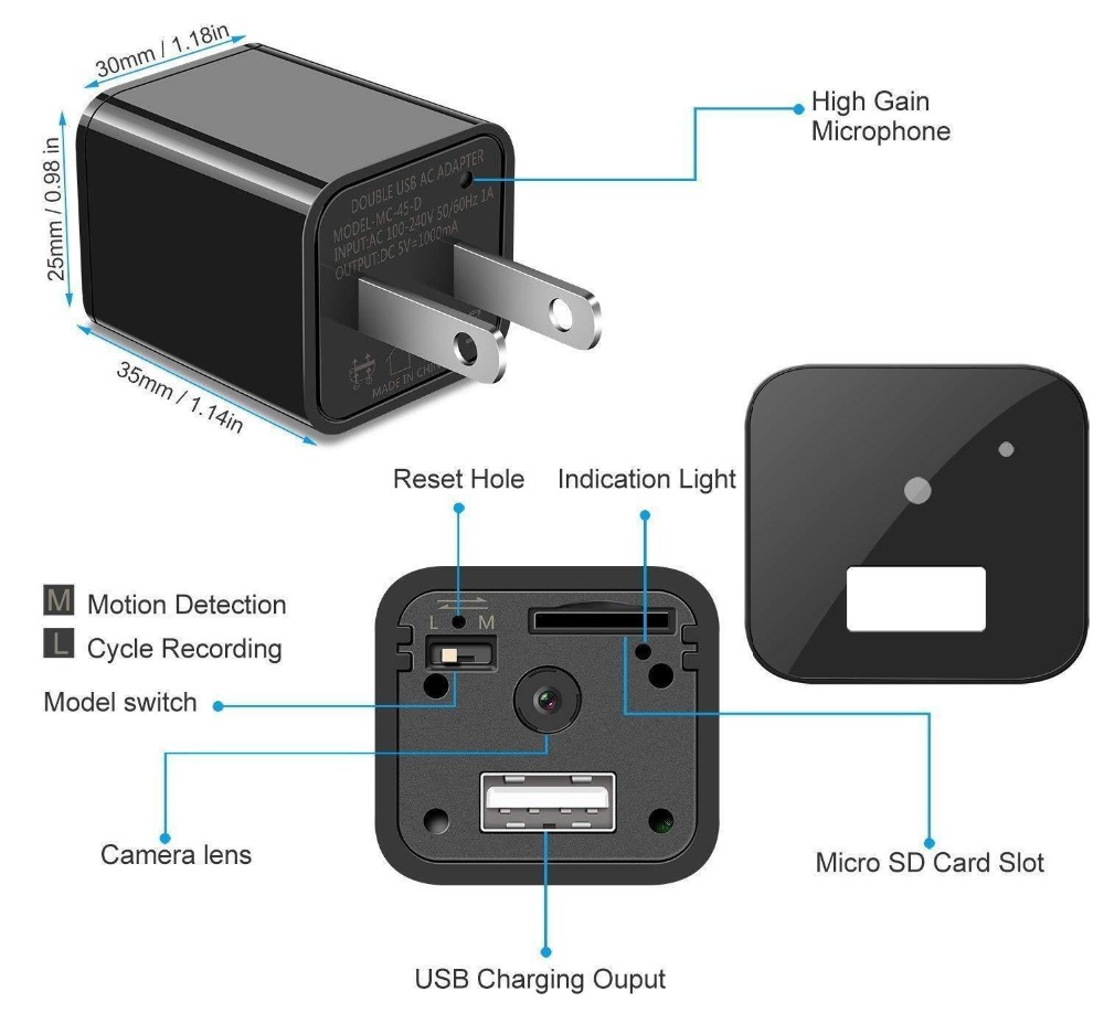 ac adapter nanny cam