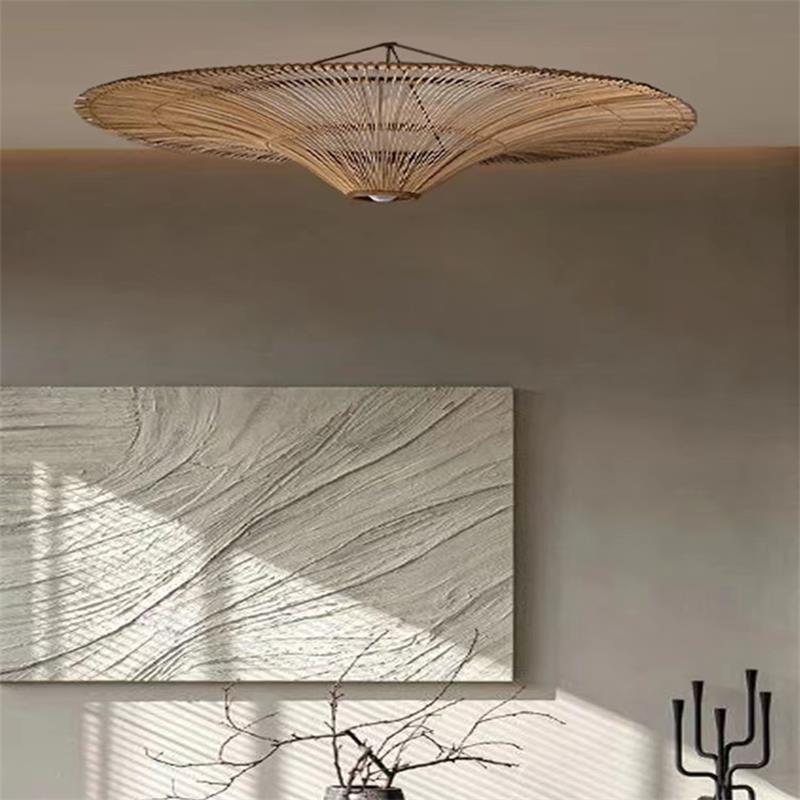 Description Picture 4 of itemNew Rattan Pendant Light Vintage Designer Luminaire Restaurant Dining Room Bar Light Fixtures Retro Home Decor Modern Chandelier