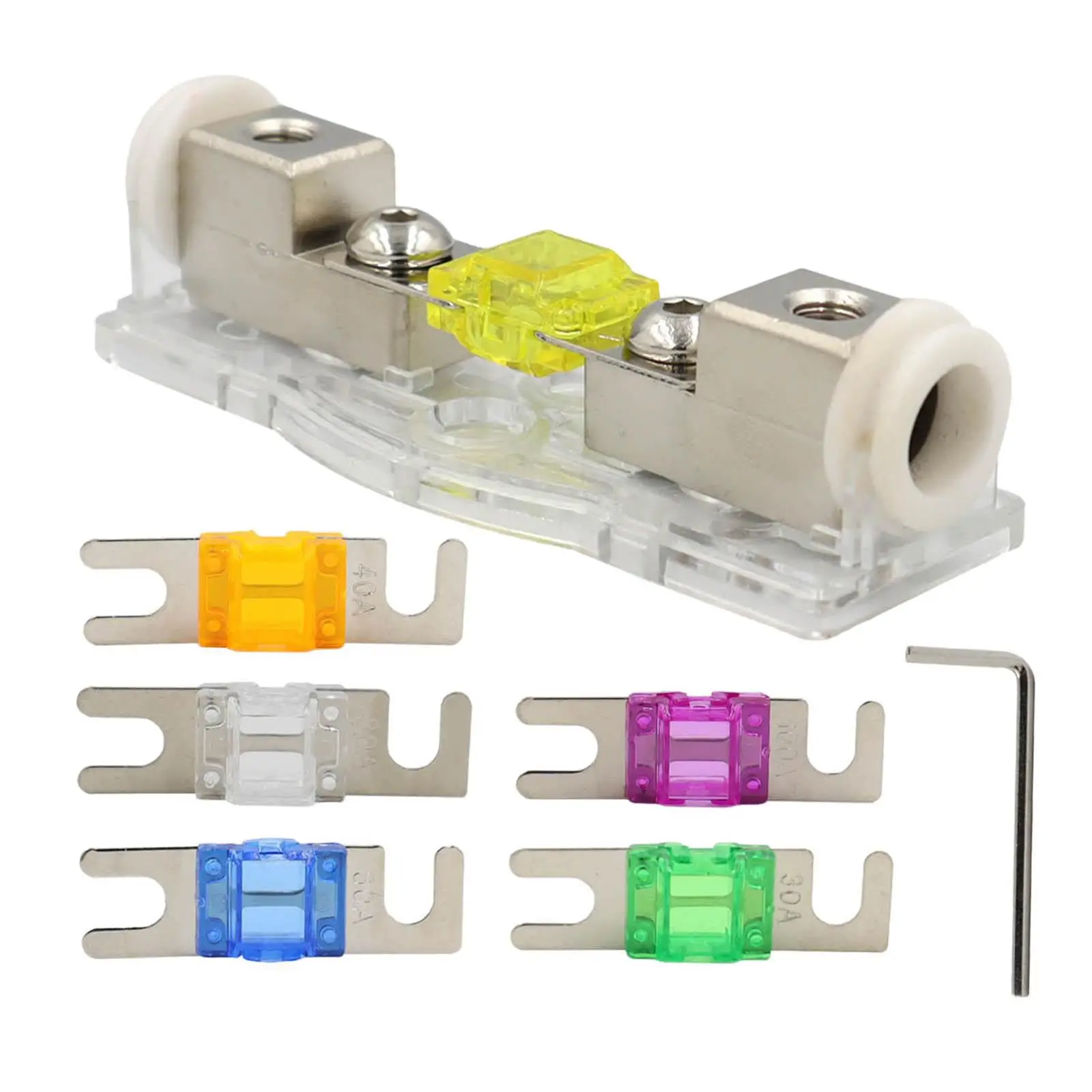 120A Anl Fuse Holder with Fuse Wire Inline Fuse 12-32V Reset Fuse Holder
