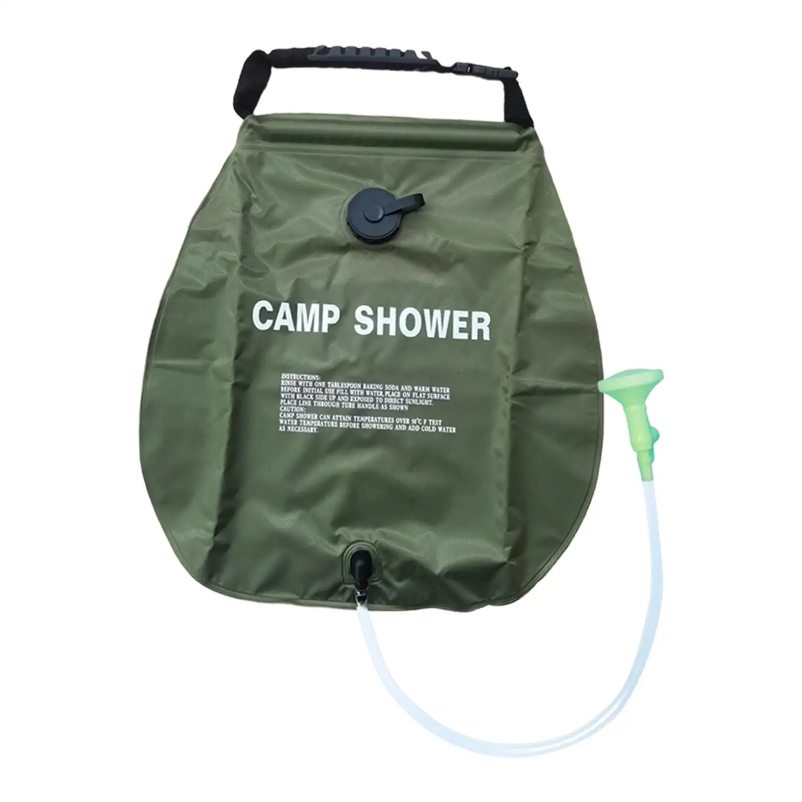 Solar Shower Bag with Mesh Pocket Men Women Outdoor Bathing Bag for Beach