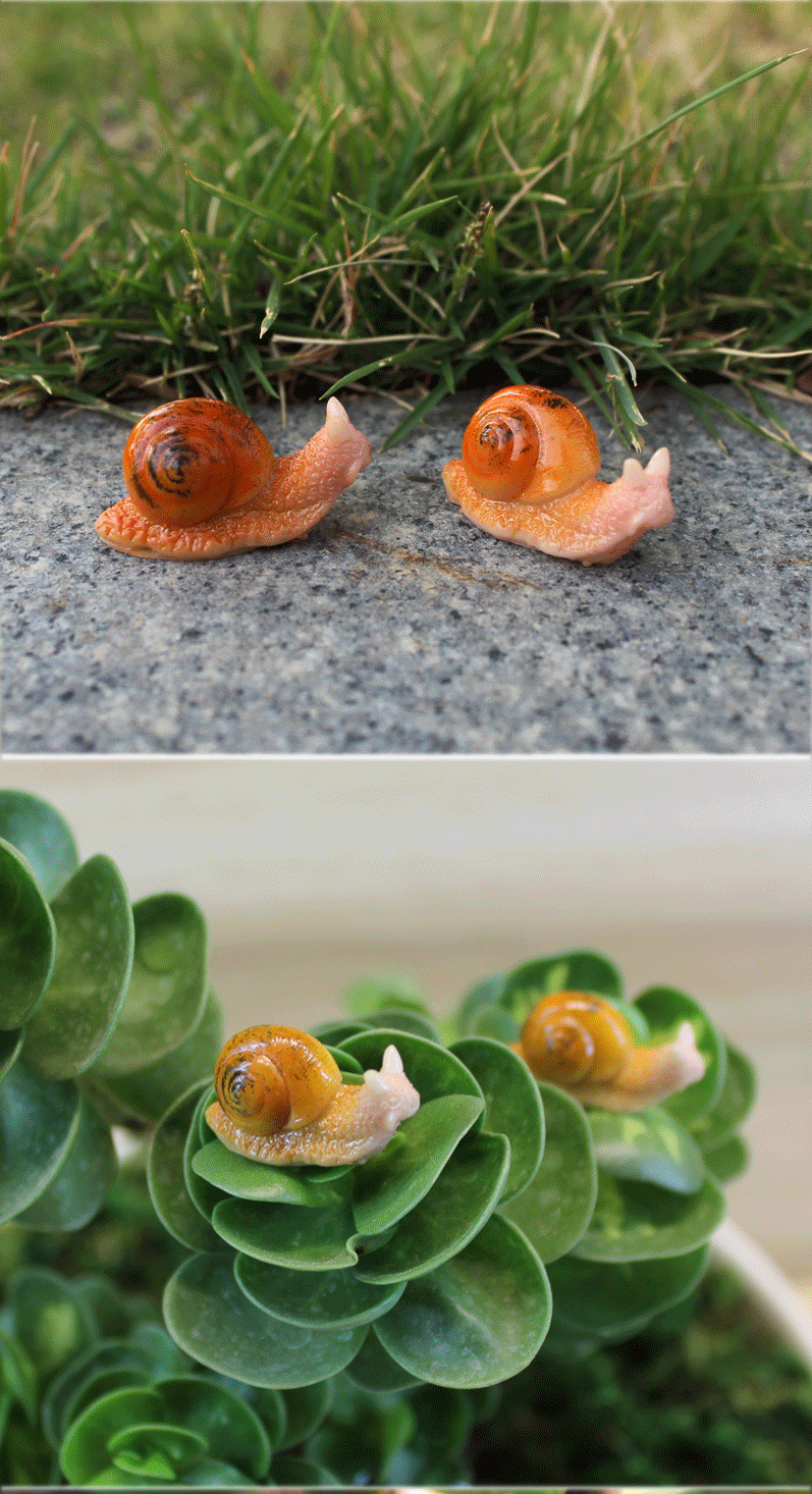 Description Picture 3 of itemMicro Landscape Simulation Small Snail Small Ornament Mini Cute Animal Resin Crafts Garden Decoration Accessories Miniatures