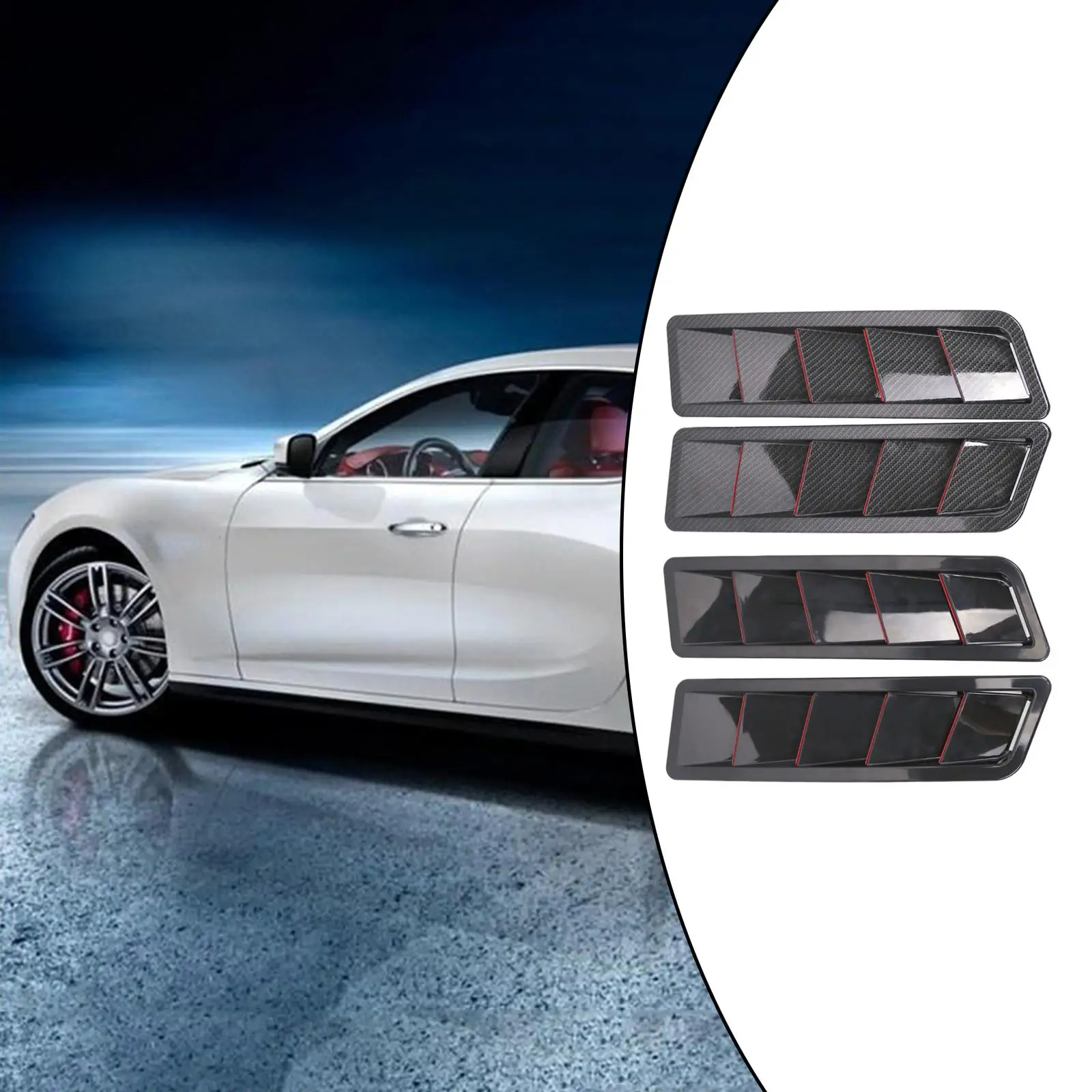 Car Vent   Intake Louver Vents Bonnet s Cold Cooling Intakes for Race Car Truck Decorative Parts