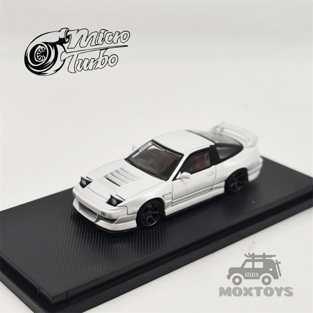 Micro Turbo 1:64 Nissan 180sx Metallic White Diecast Model Car 