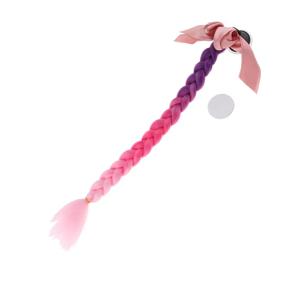 57cm/   Pigtails Gradient Ramp Braids Ponytail Hair Suction Cup &