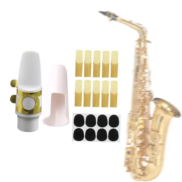 Embouchure de Saxophone/Sax ténor En Plastique Avec Bouchon Boucle En Métal  Roseaux Embouchure Patchs Tampons Coussins 