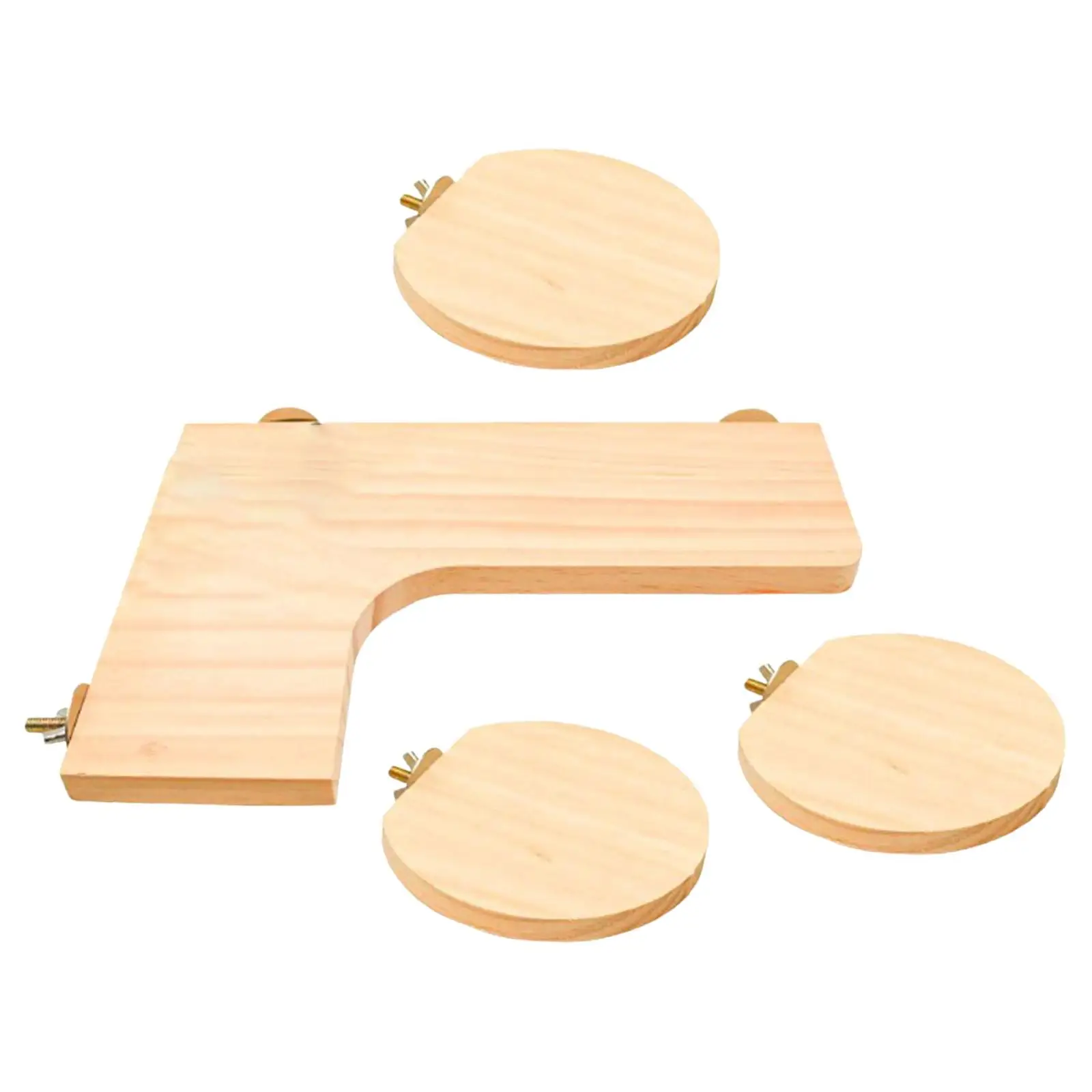 4x Hamster Cage Platform Wooden Playground Accs for Chinchilla DIY to