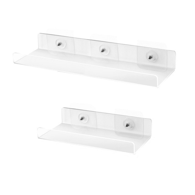 Acrylic Shower Shelf Bathroom Clear Floating Shelf Wall Mounted Storage  Shelf 