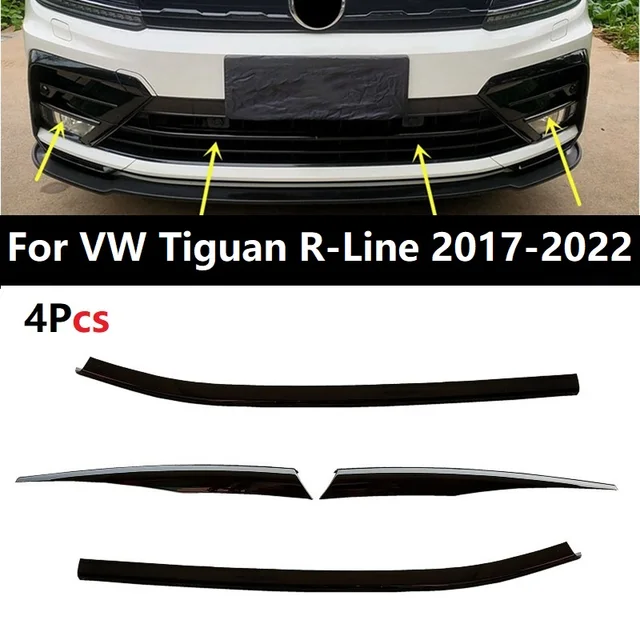 Für vw tiguan r-line 2017-2022 abs glänzend schwarz Frontgrill Grill