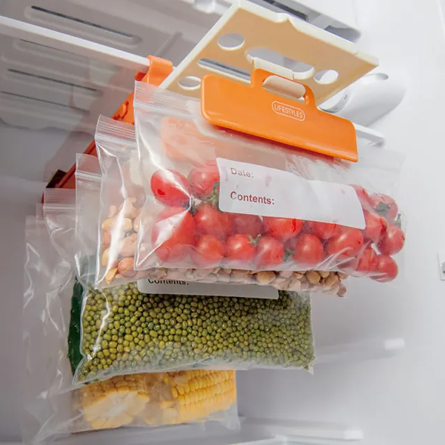 3 PACK Fridge Organizers and Storage Bag, Refrigerator Door Organizer Mesh  Bag, with Hook and Loop Tape/Strong Adhesive Self Sticky, Easy to Clean