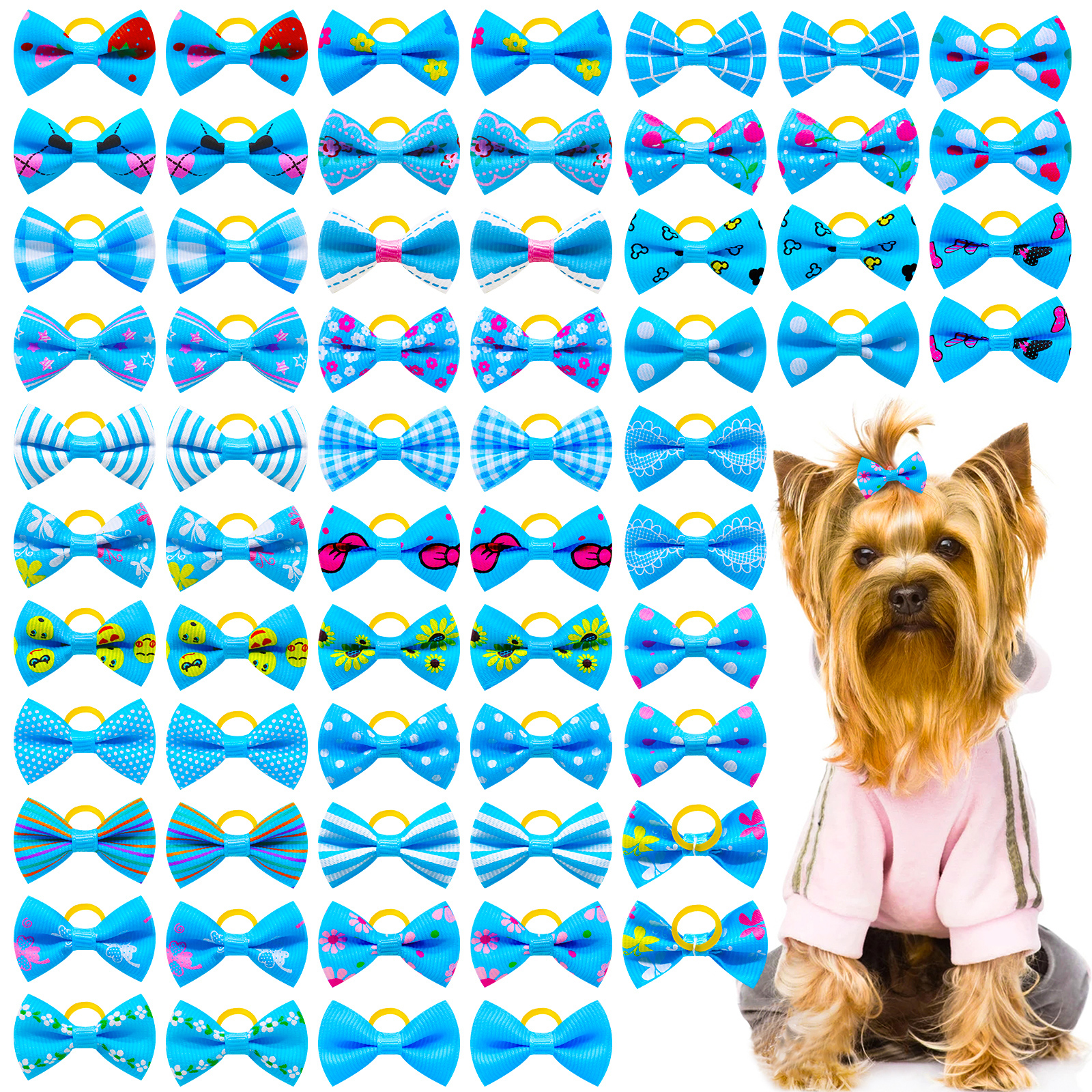 Title 2, 100/200pcs Dog Bows For Small Dog Bowknot Cute ...